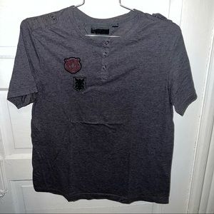 Steve's Jeans Men Short Sleeve: Grey Top